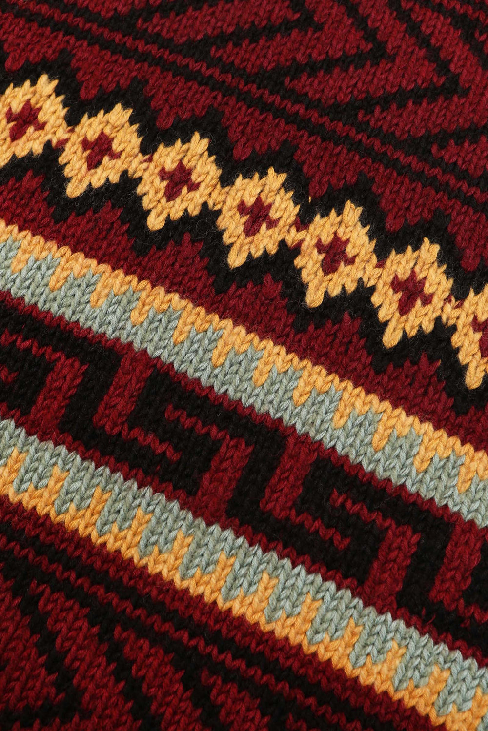 Bjorn Knit Burgundy Intarsia