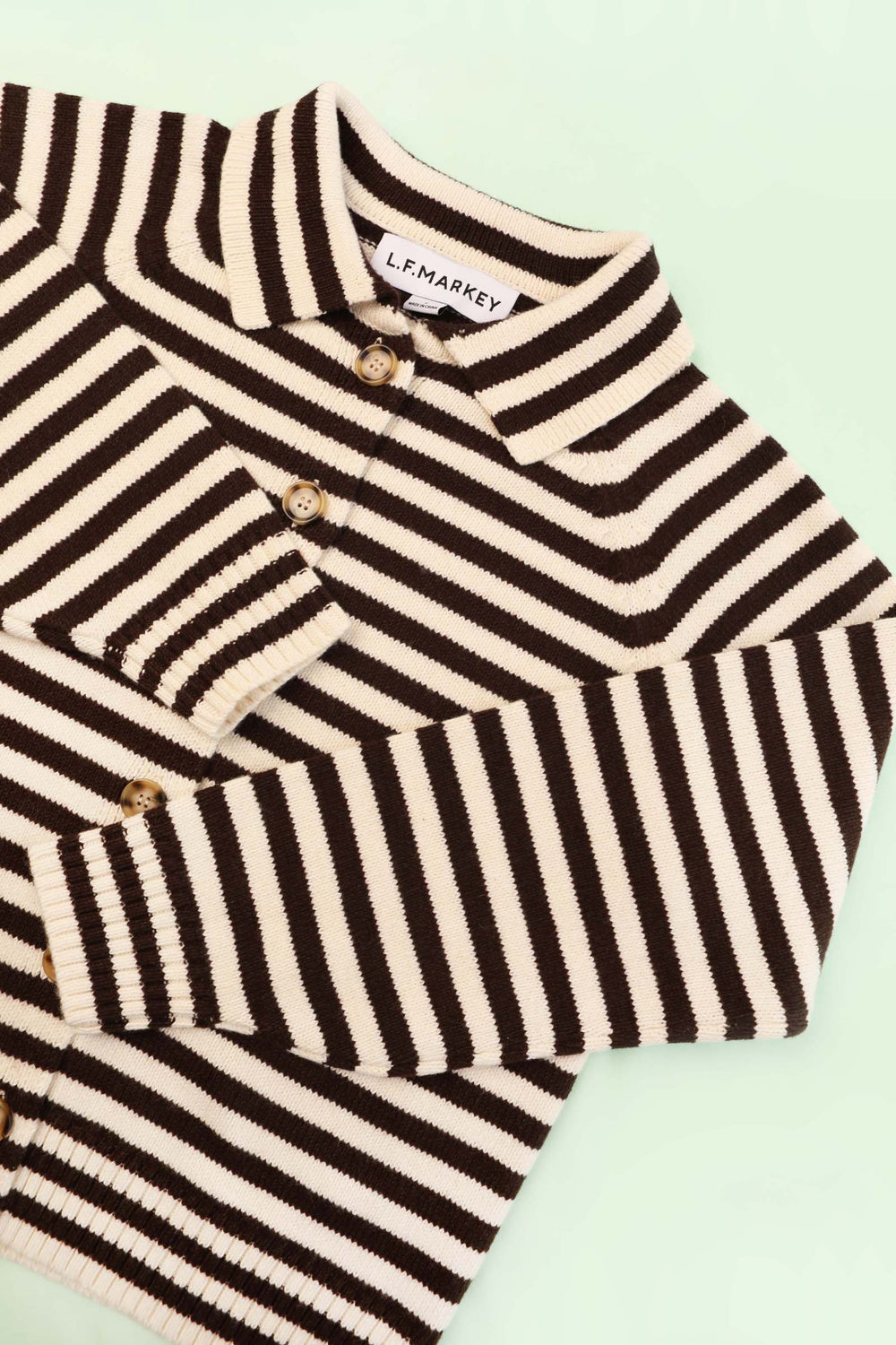 Lytton Cardigan Espresso Stripe