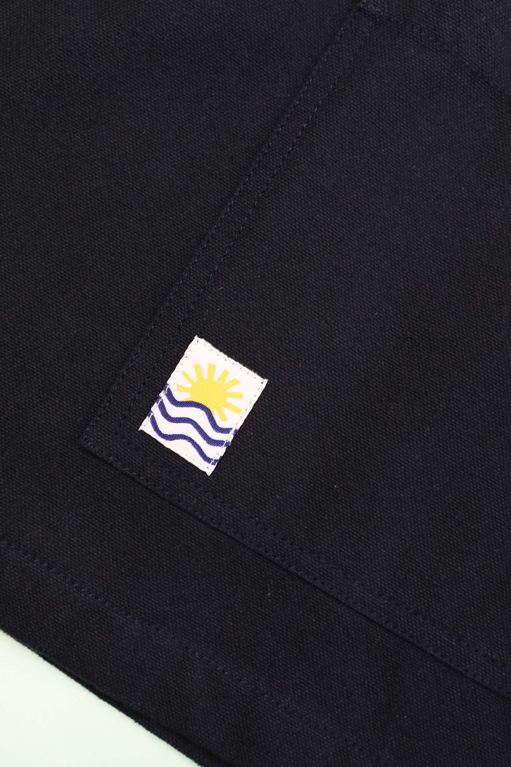Wide Chore Coat Navy Canvas