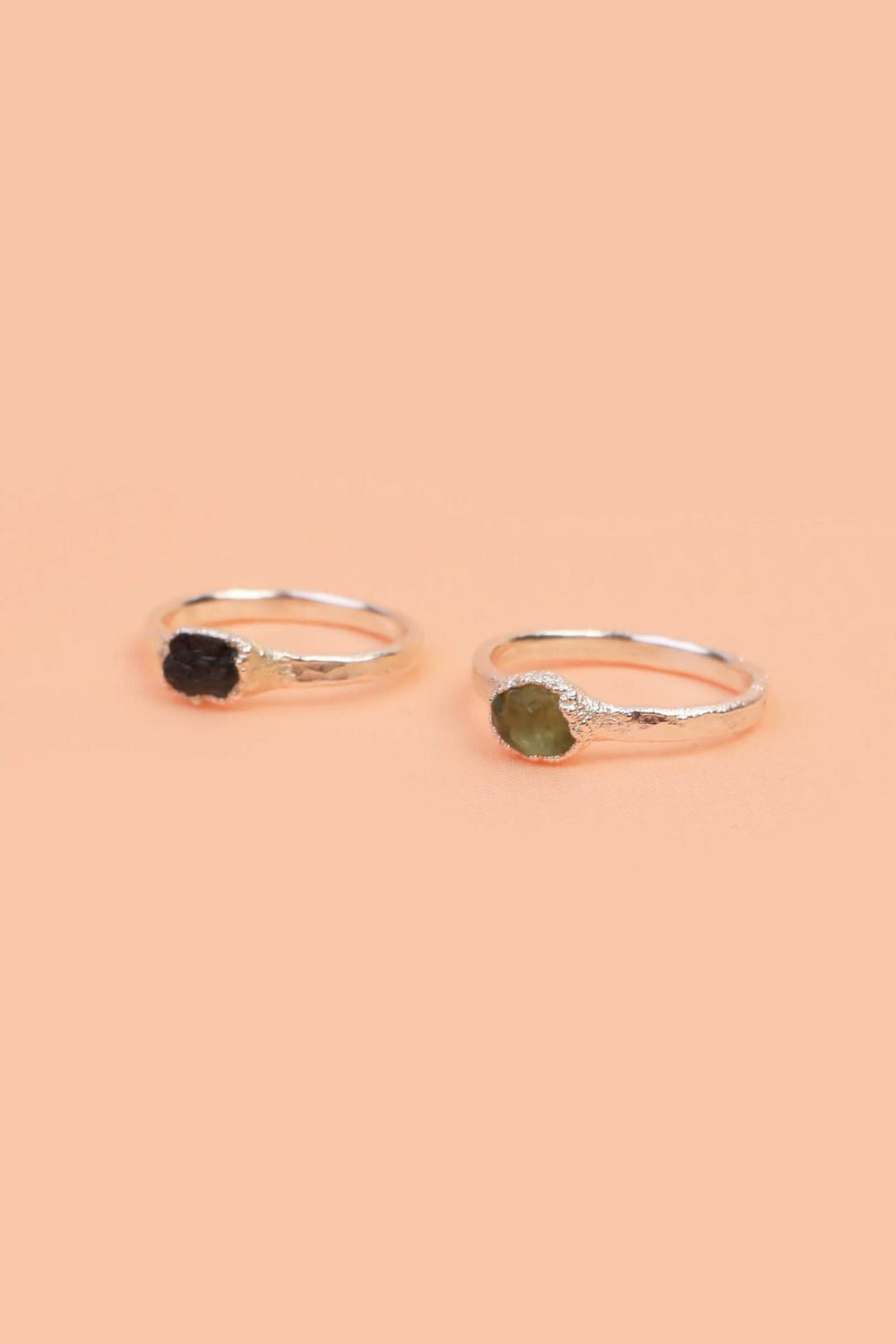 Raw Black Tourmaline Ring