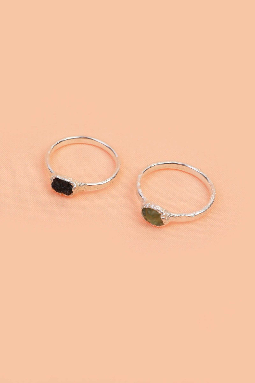 Raw Black Tourmaline Ring