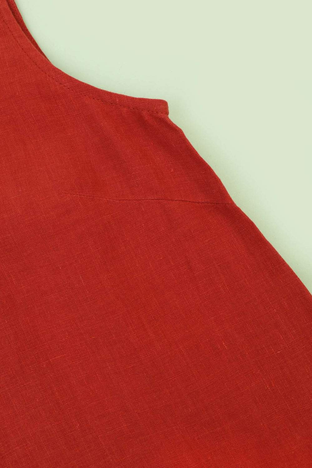 BASIC LINEN SHIFT DRESS PAPRIKA