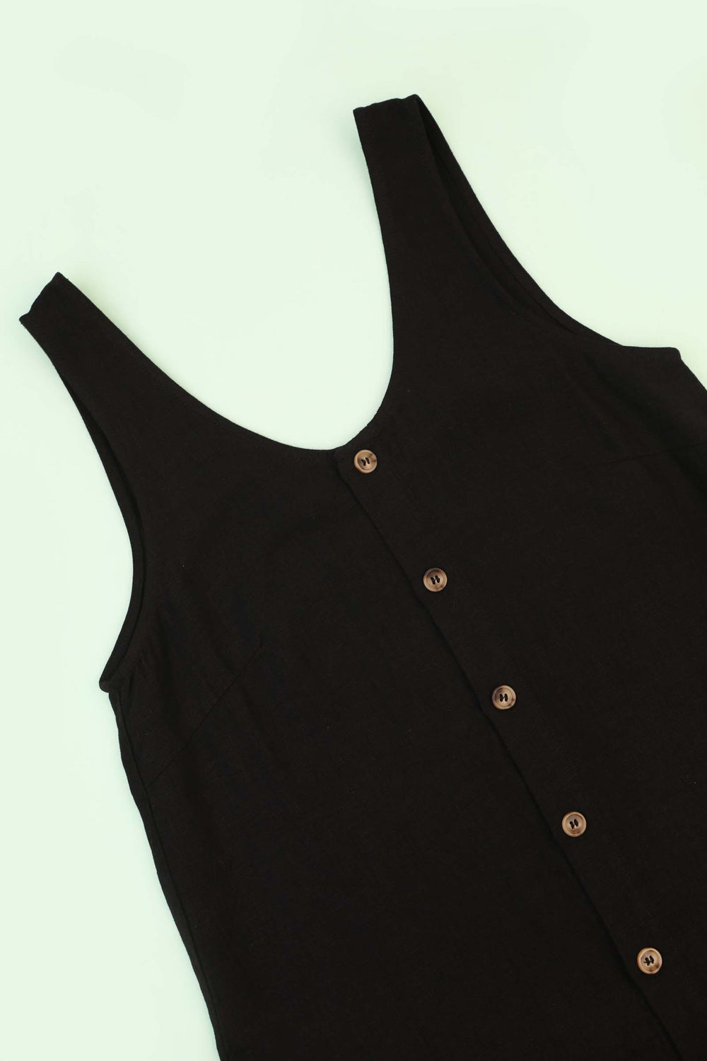BASIC BUTTON FRONT SLIP BLACK