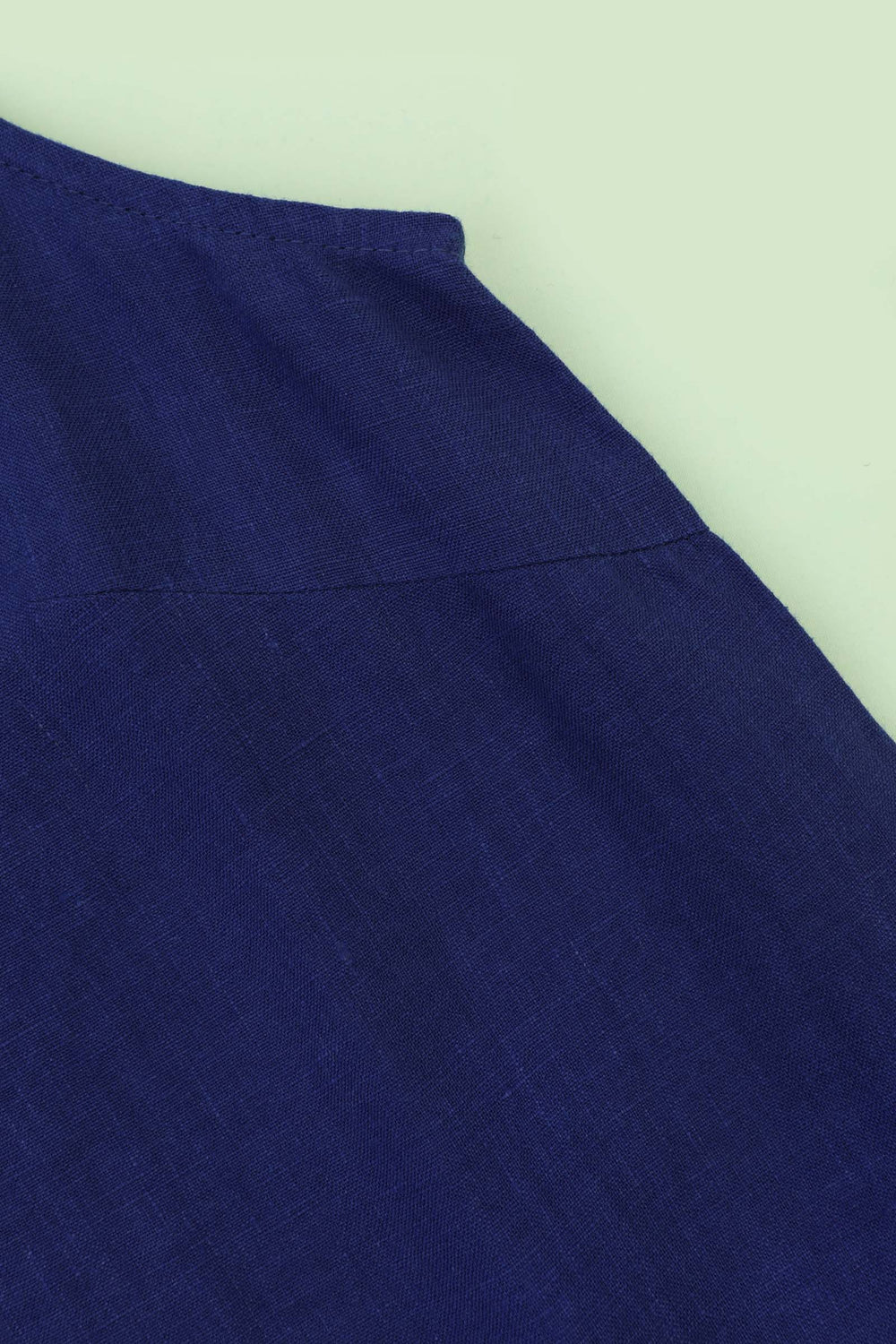 BASIC LINEN SHIFT DRESS COBALT