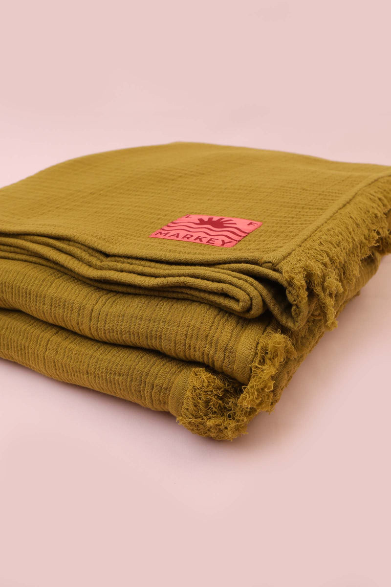 GAUZE BLANKET CHARTREUSE