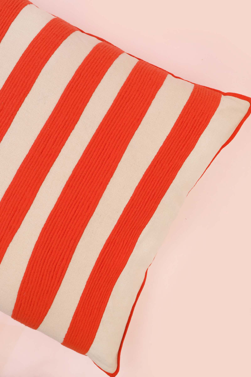 Solstice Cushion Stripe Orange