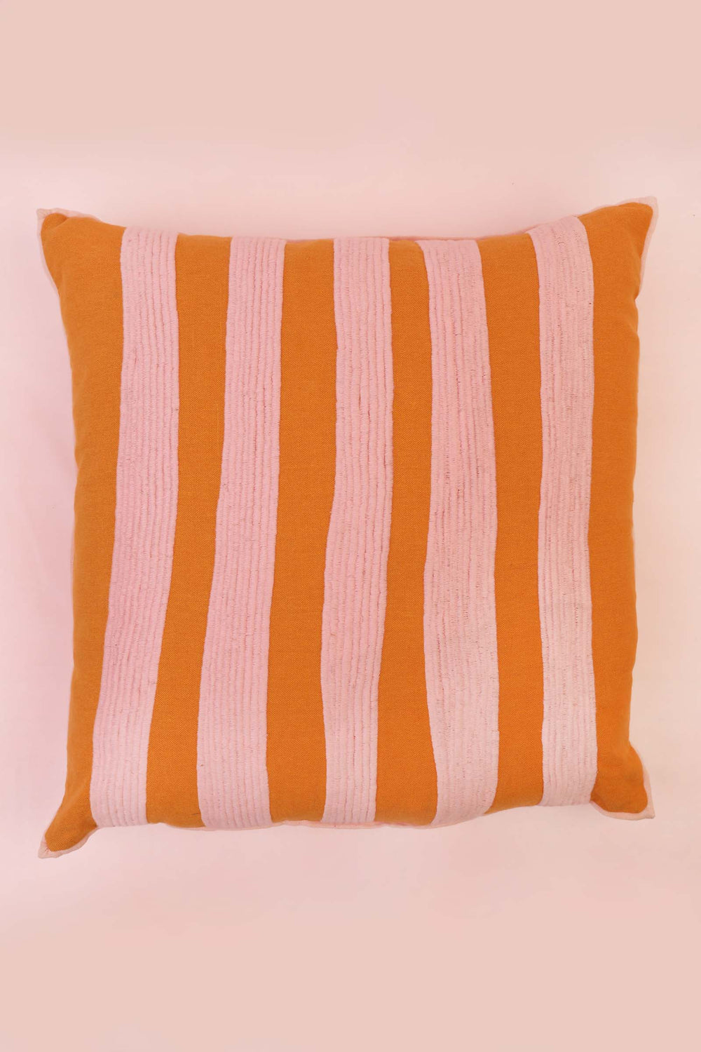 Solstice Cushion Stripe Pink Ochre