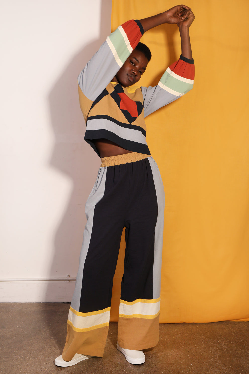 Eamon Trouser Quilt Colourblock