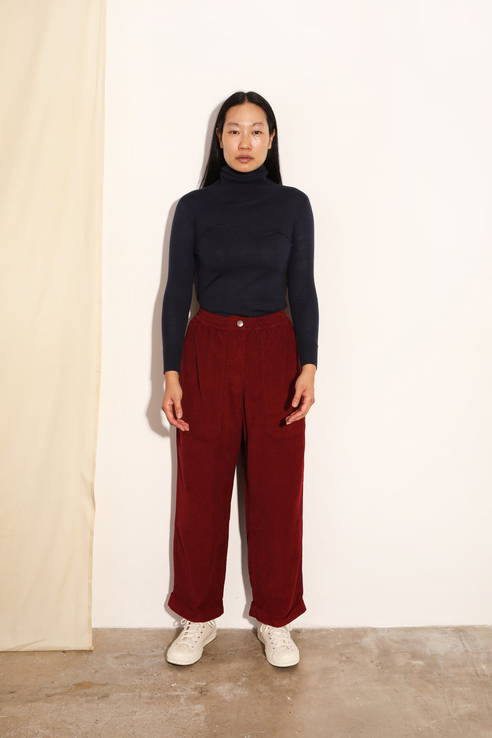 Beckett Trouser Tall Burgundy