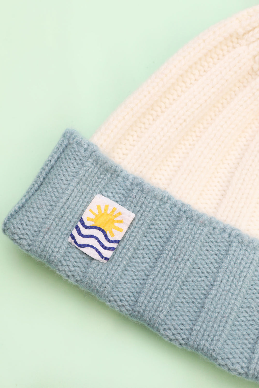 Pom Pom Beanie Aqua Multi