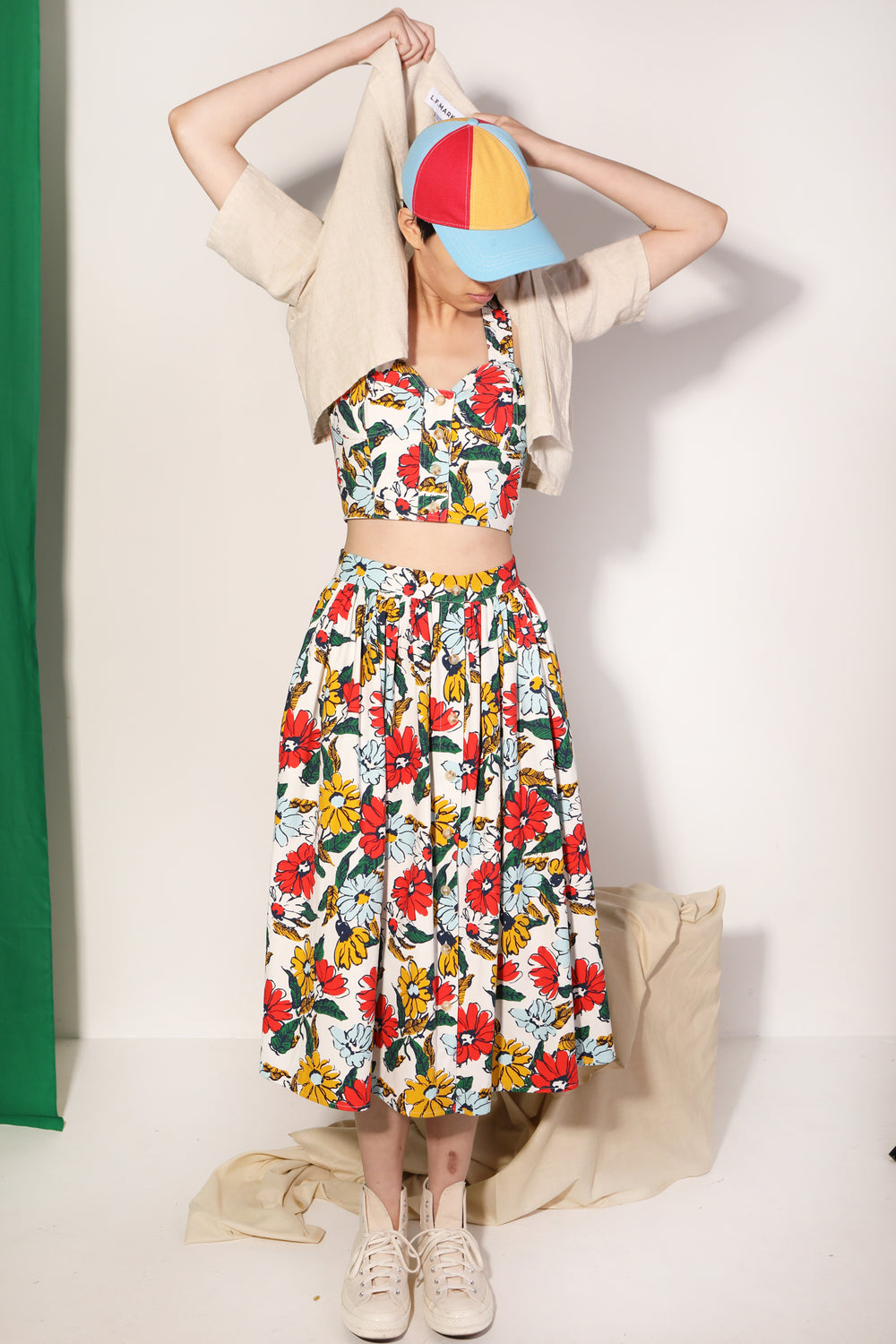 Isaac Skirt Cosmos Floral