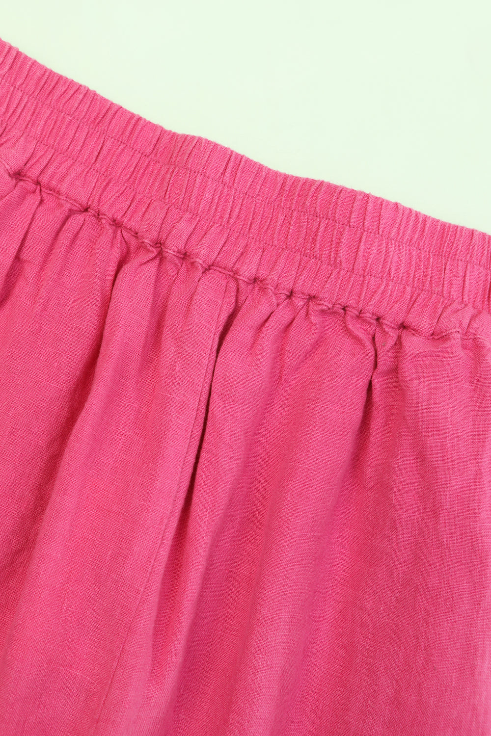 Basic Linen Shorts Fuchsia