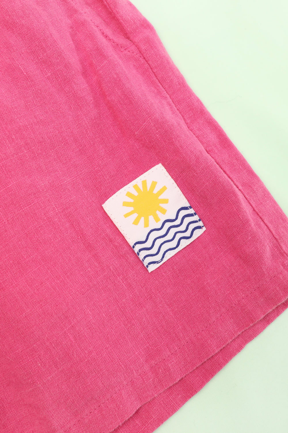 Basic Linen Shorts Fuchsia