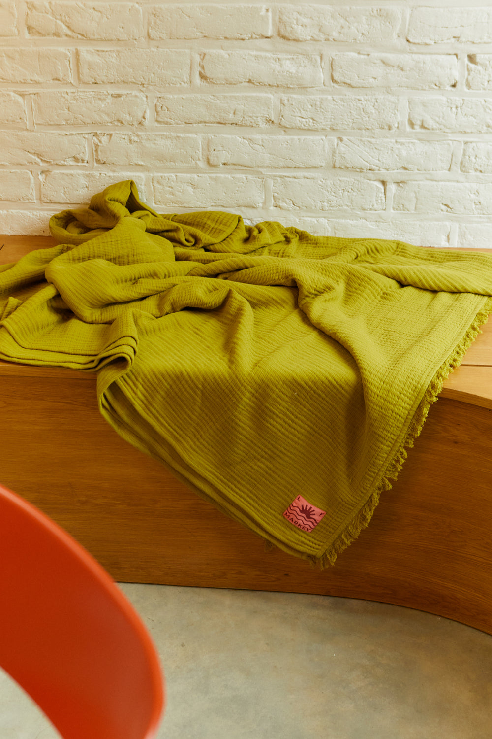 GAUZE BLANKET CHARTREUSE