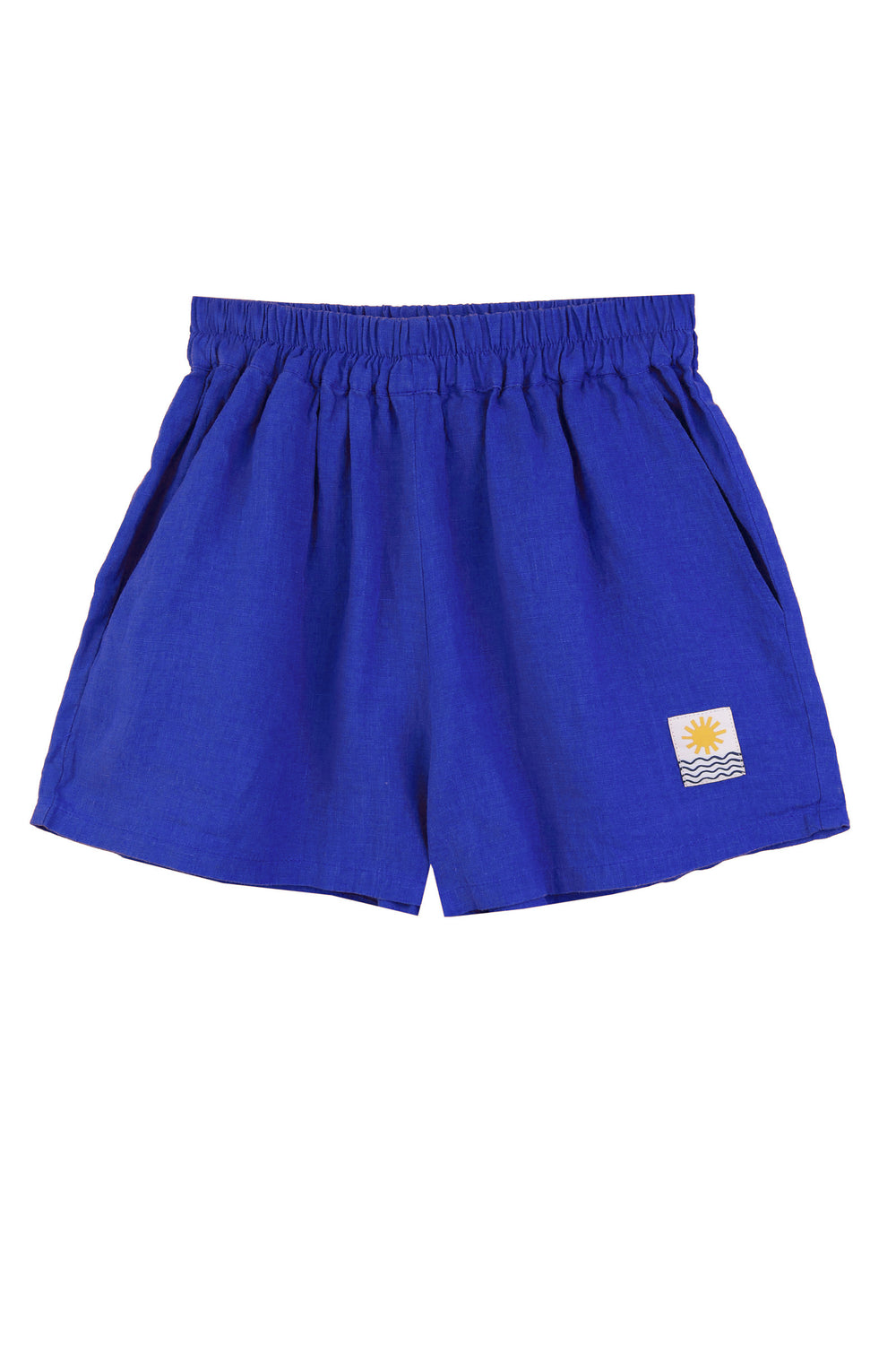 BASIC LINEN SHORTS COBALT