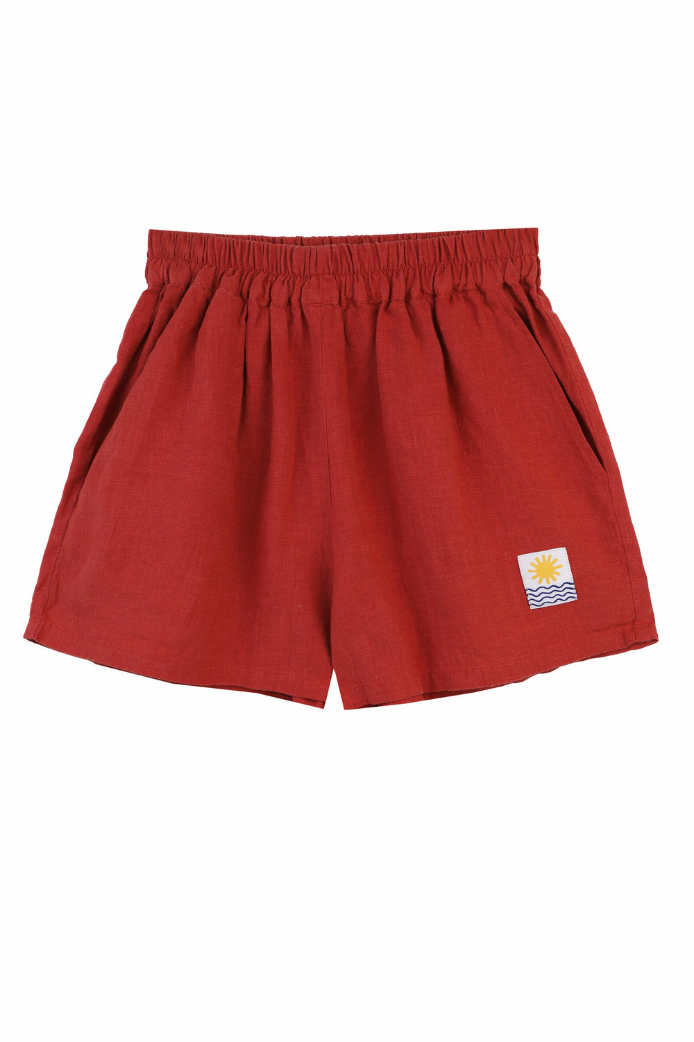 BASIC LINEN SHORTS PAPRIKA