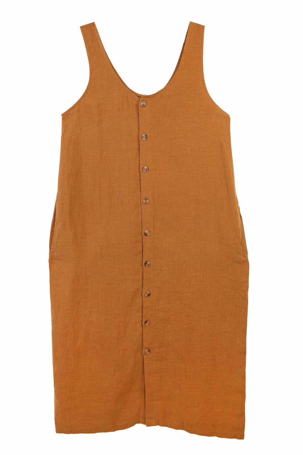 BASIC BUTTON FRONT SLIP TURMERIC
