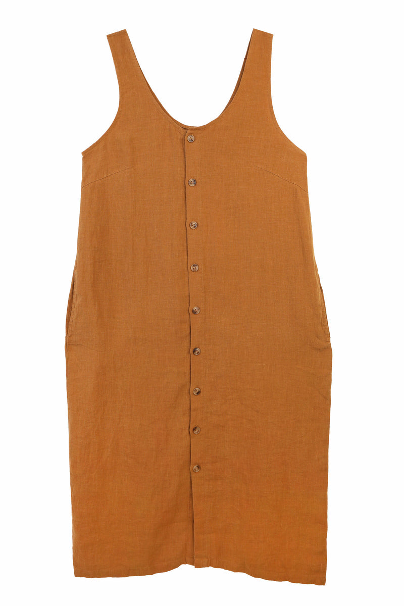 BASIC BUTTON FRONT SLIP TURMERIC