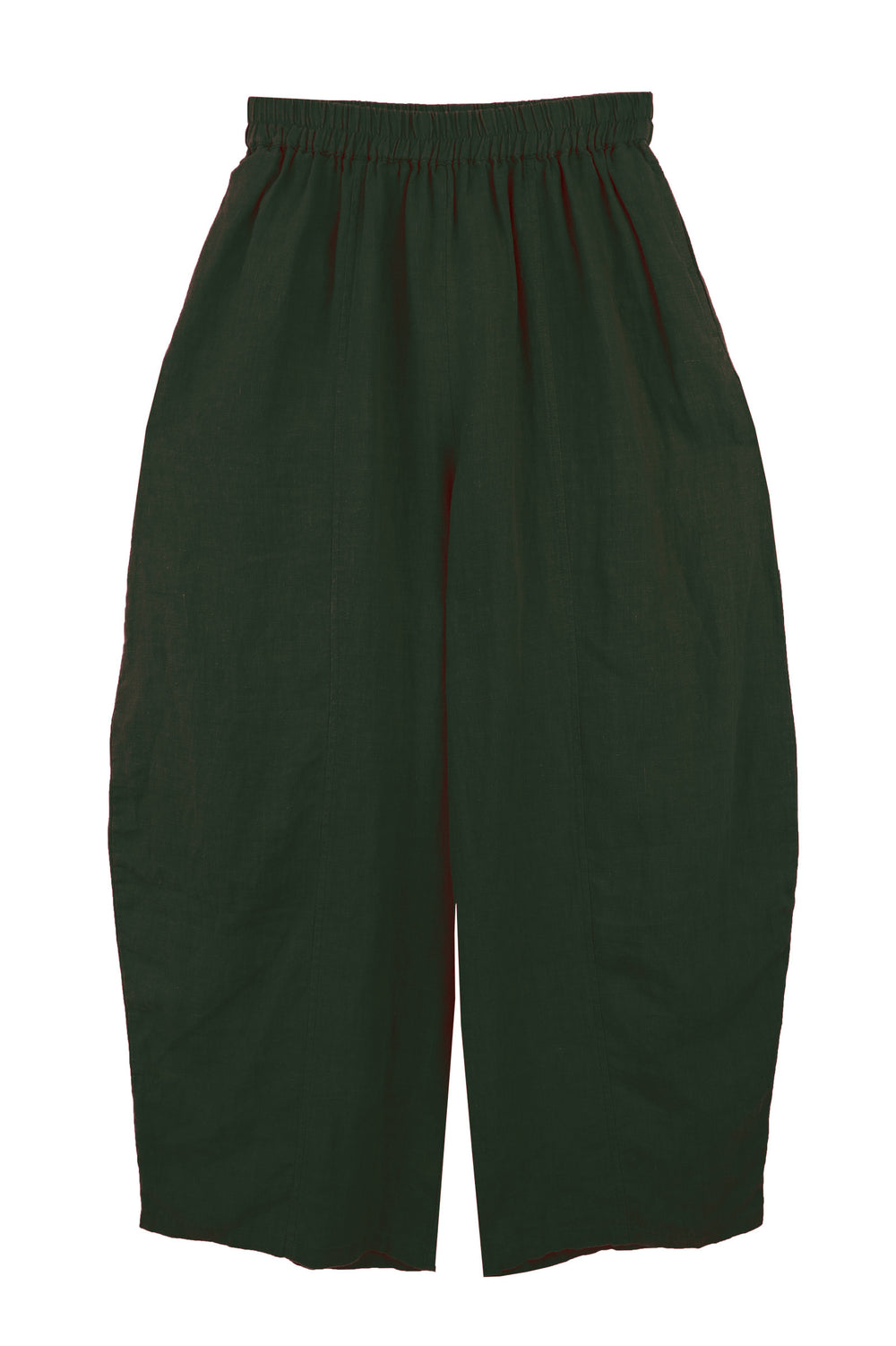 BASIC LINEN TROUSER DARK FOREST
