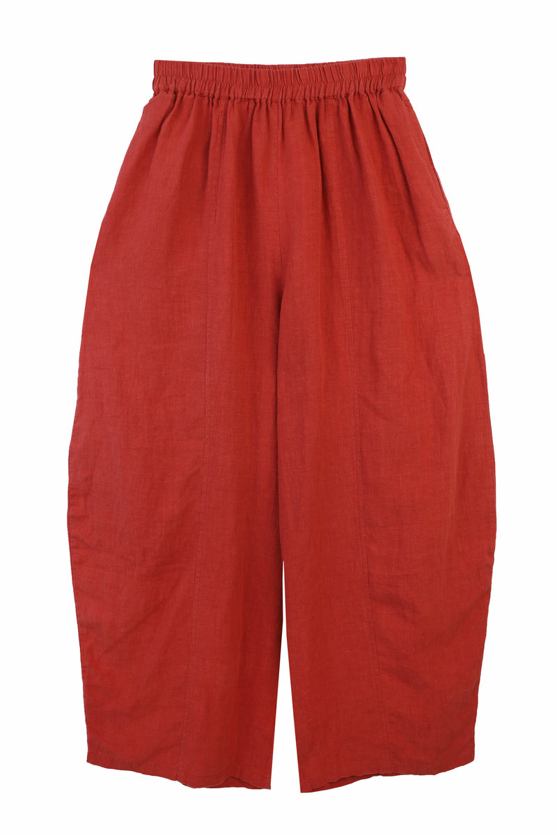 BASIC LINEN TROUSER PAPRIKA