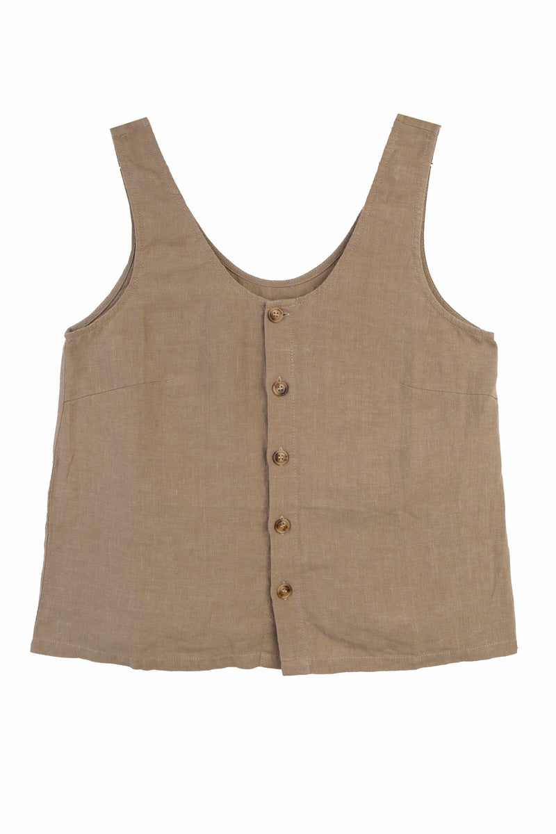 BASIC BUTTON FRONT TANK STONE