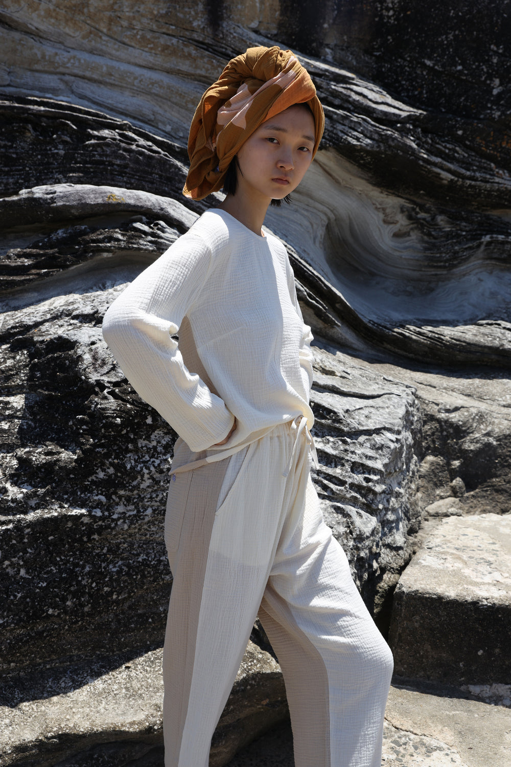 CAMRY TROUSER ECRU/STONE