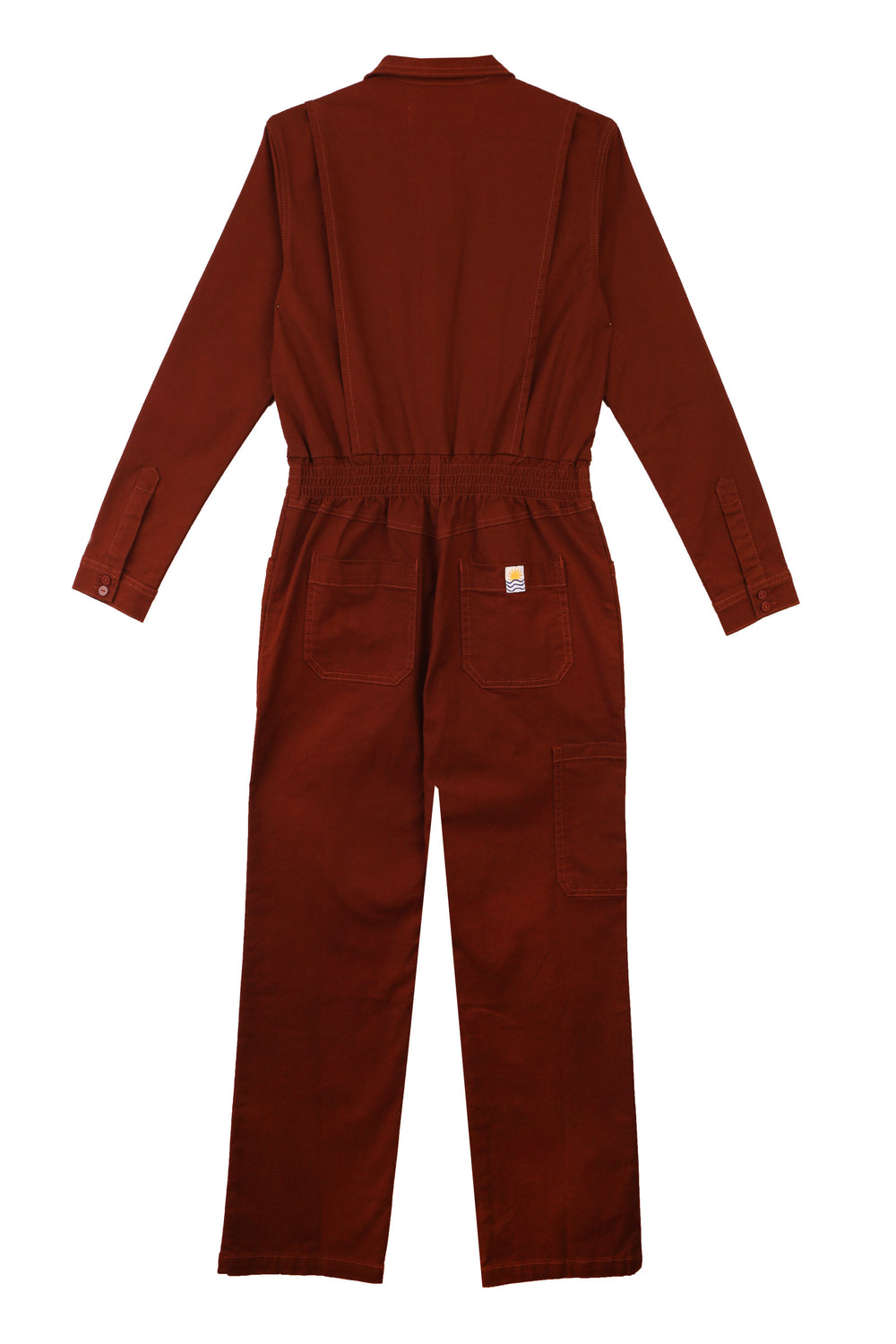 Danny Stretch Canvas Boilersuit Dark Rust