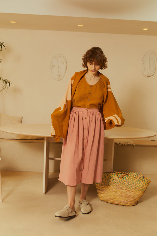 ISAAC MIDI SKIRT BLUSH
