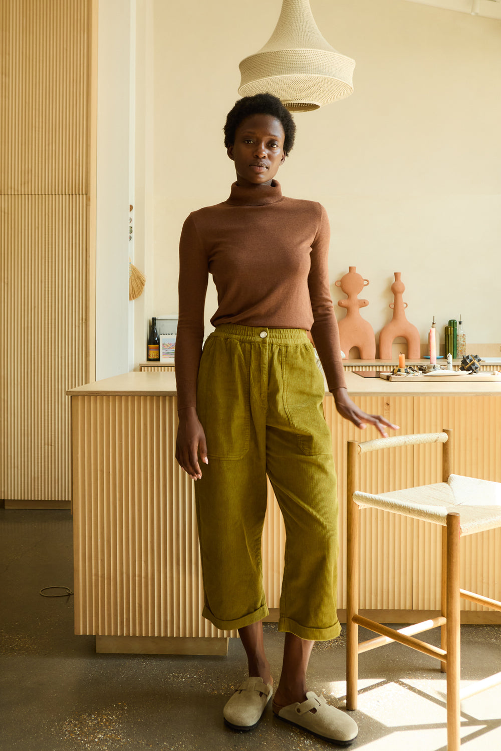 Beckett Crop Trouser Chartreuse