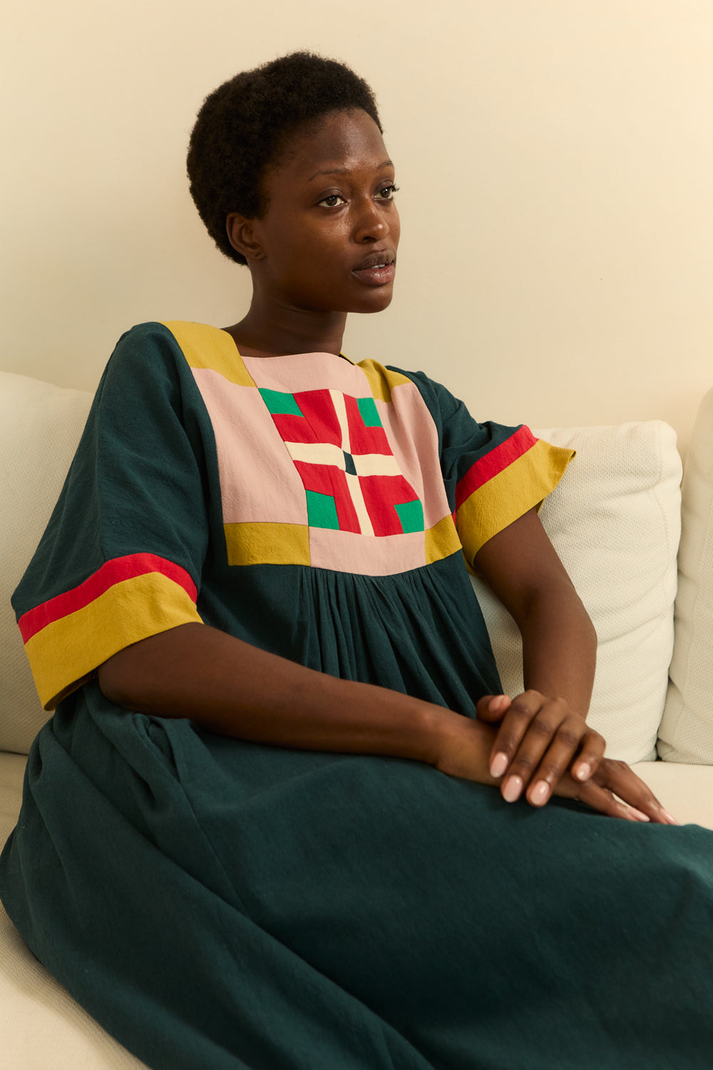 Rafe Dress Forest Patchwork