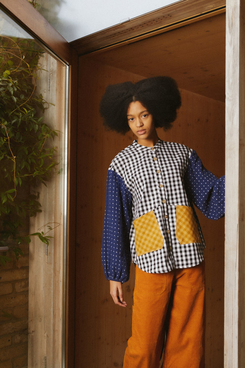 Gale Shirt Patchwork Check