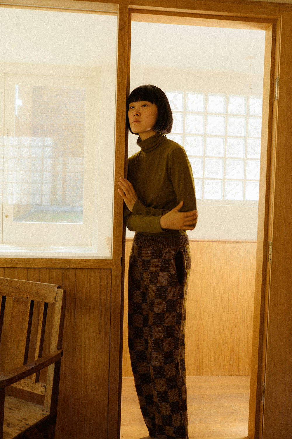 Raven Knit Trouser Chessboard
