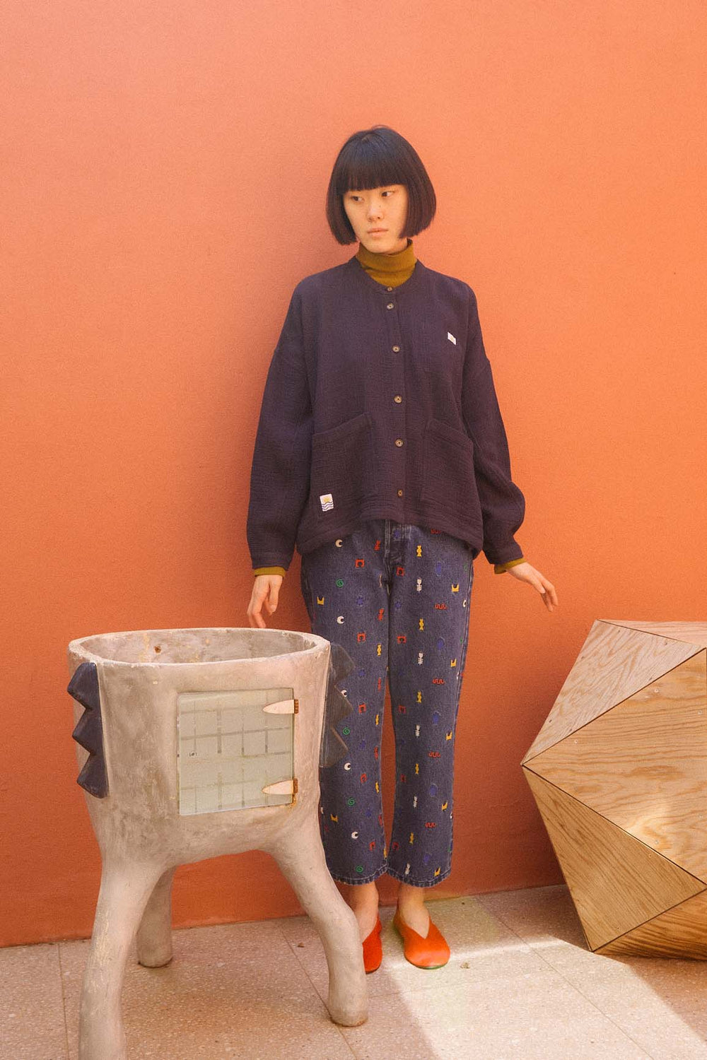 Gauze Chore Coat Midnight