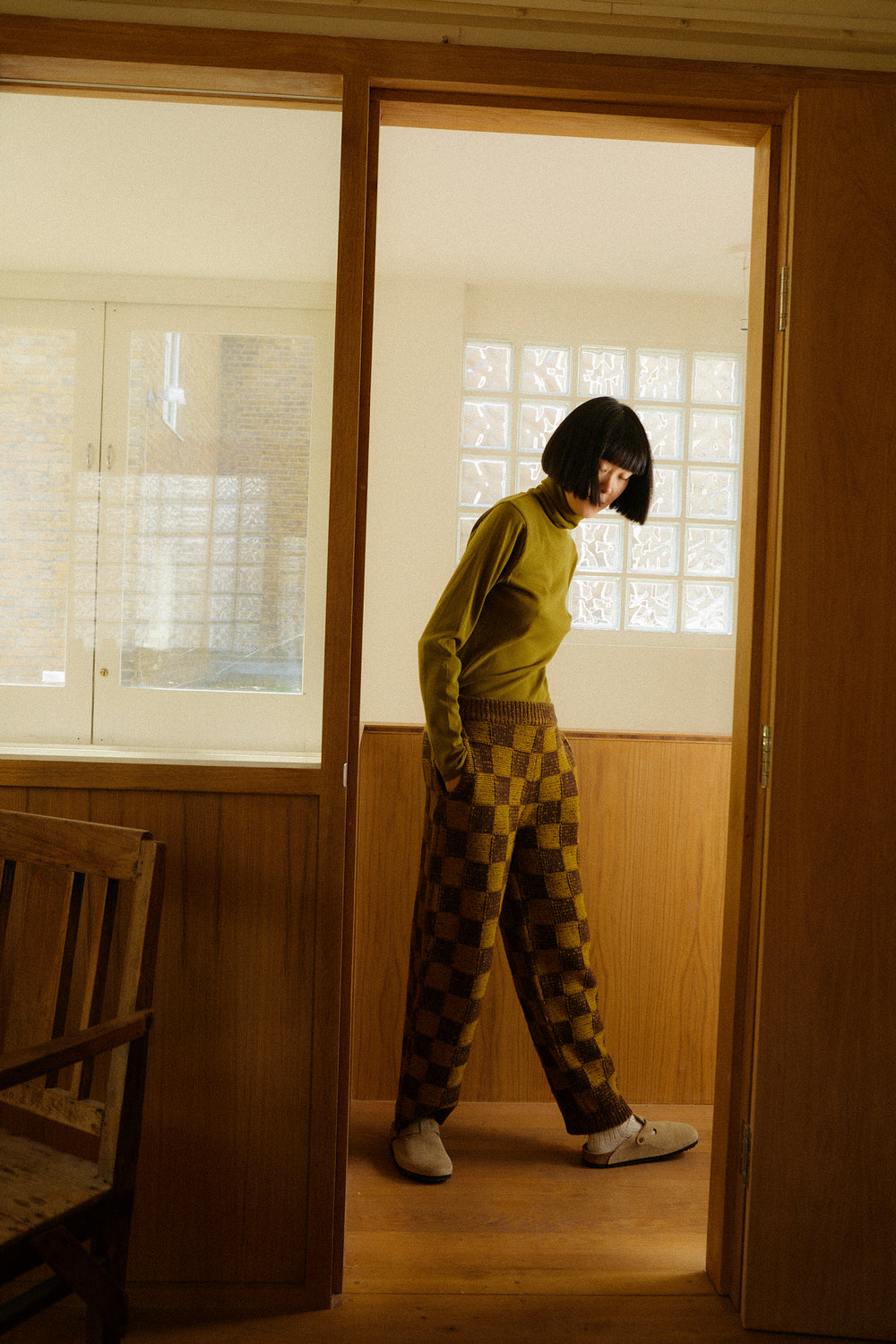 Raven Knit Trouser Chessboard