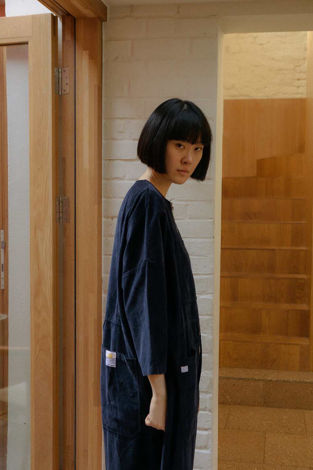 メガロングスリーブボイラースーツ ネイビー