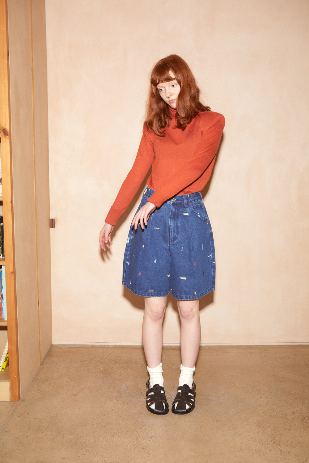 Mason Shorts Puzzle Embroidery