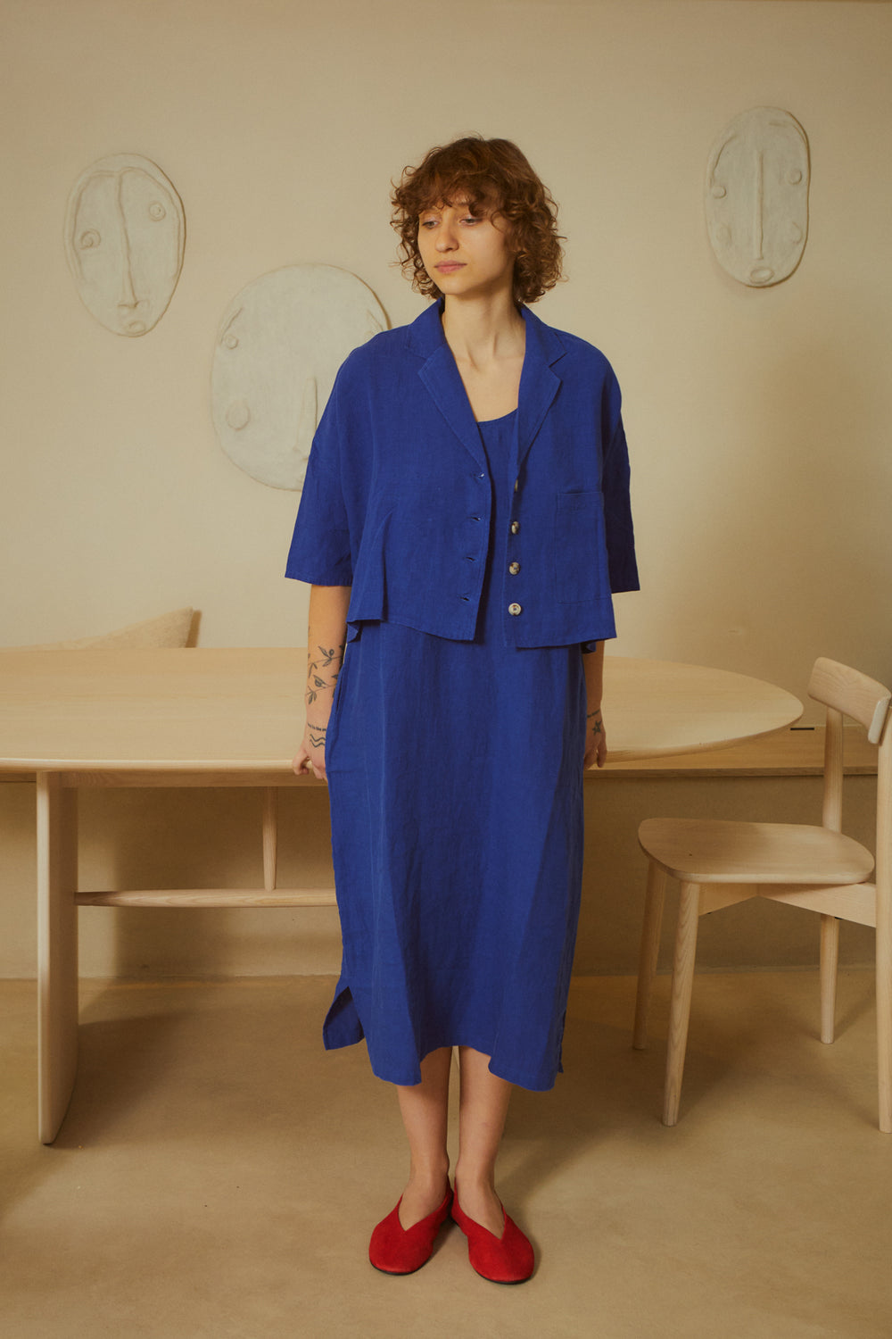 MAXIM LINEN SHIRT COBALT