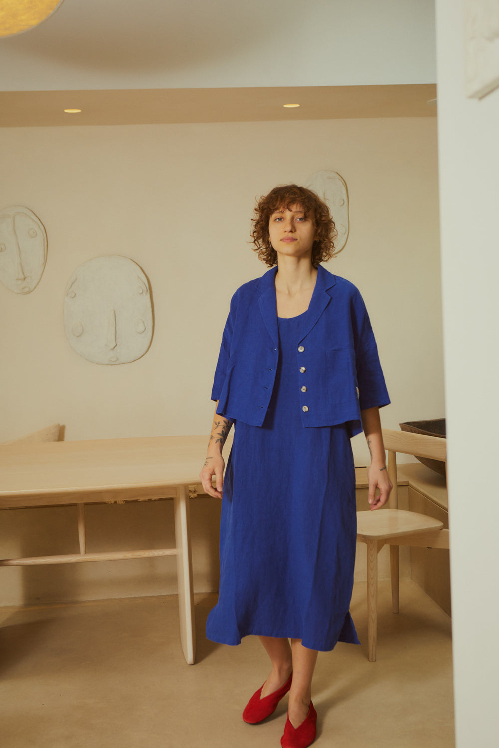 MAXIM LINEN SHIRT COBALT