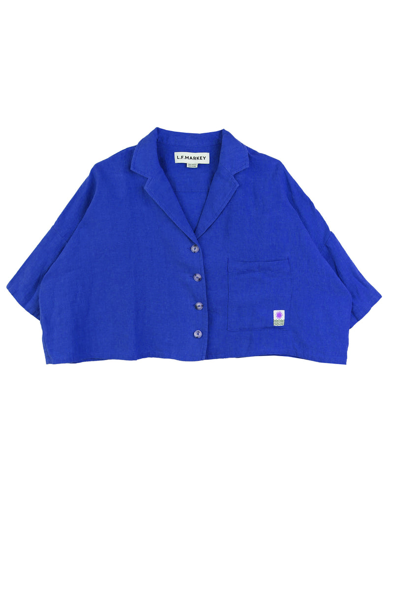 MAXIM LINEN SHIRT COBALT
