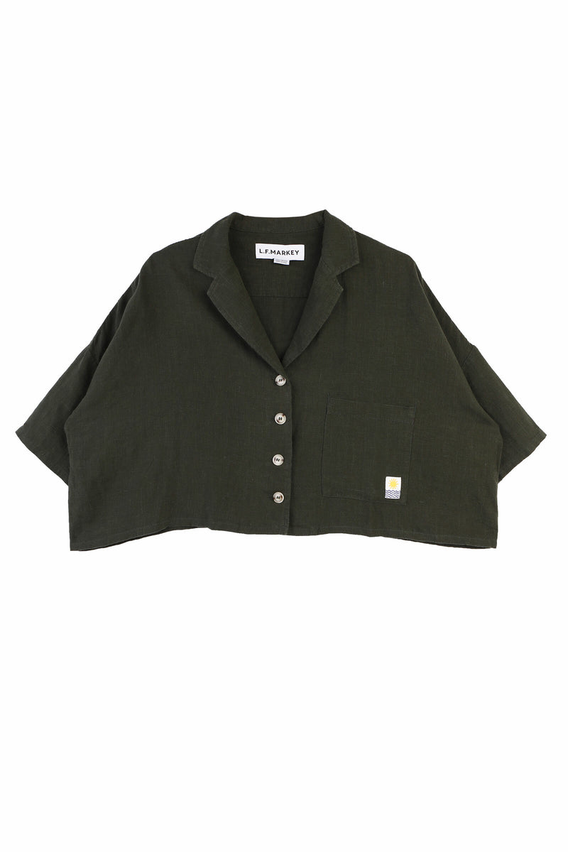 MAXIM LINEN SHIRT DARK FOREST