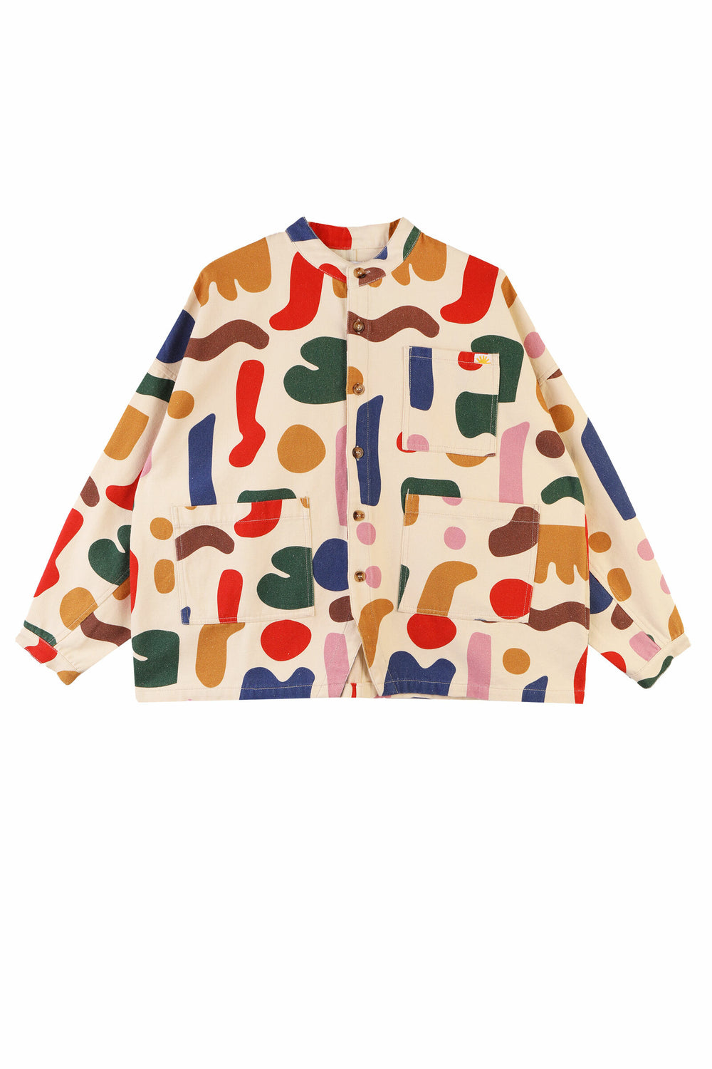 Oversized Chore Coat Printed