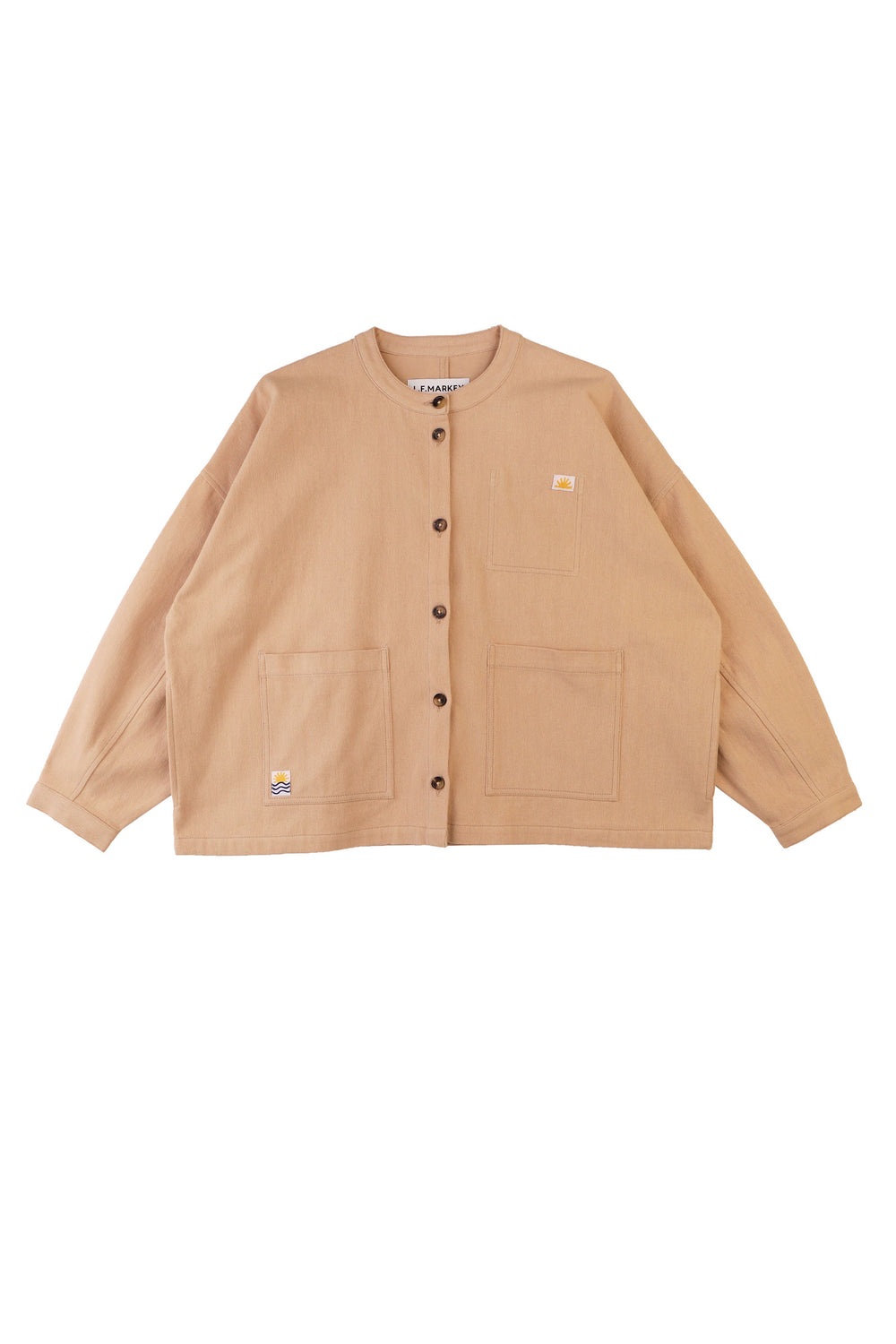 WIDE CHORE COAT BEIGE