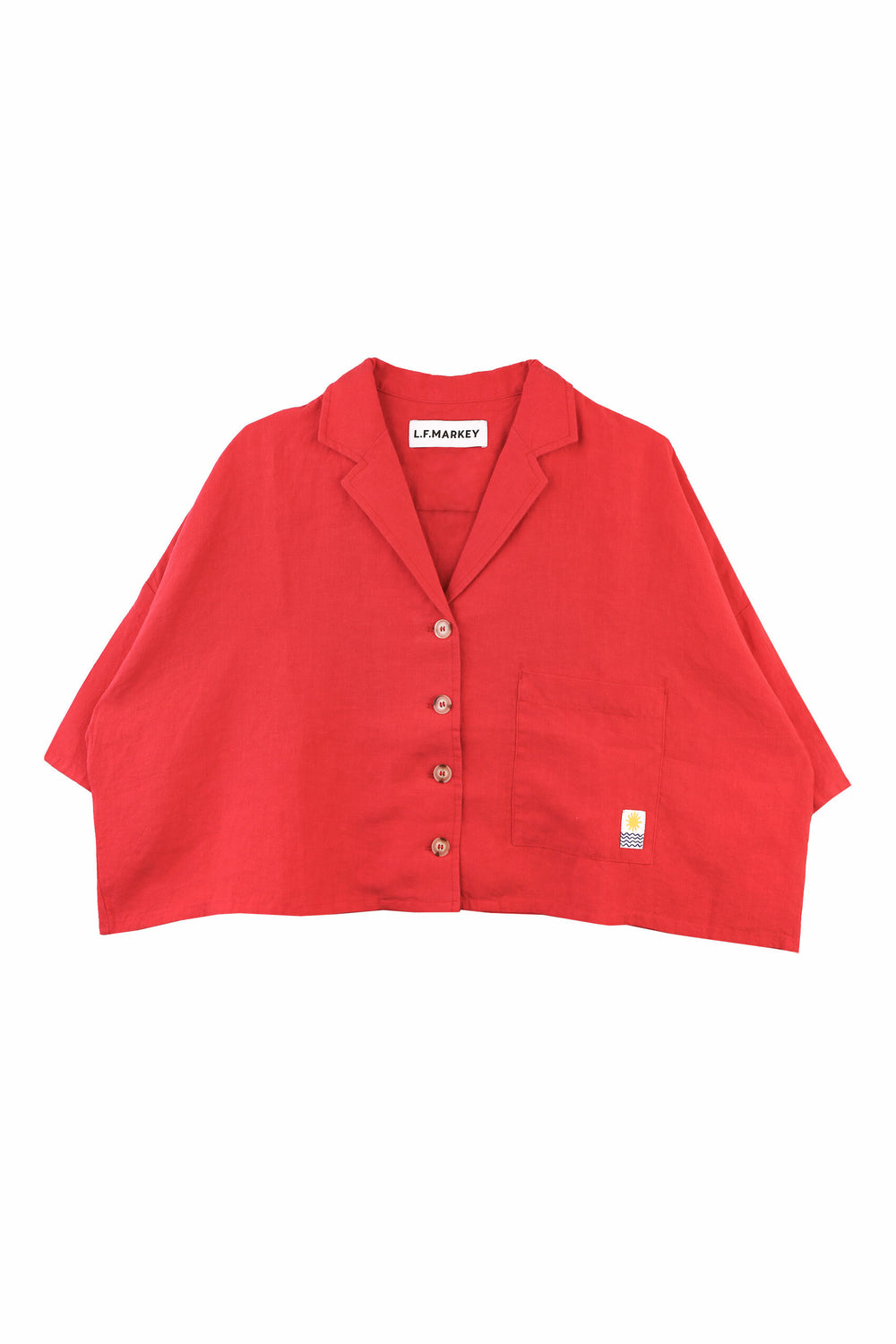Maxim Linen Shirt Vermillion