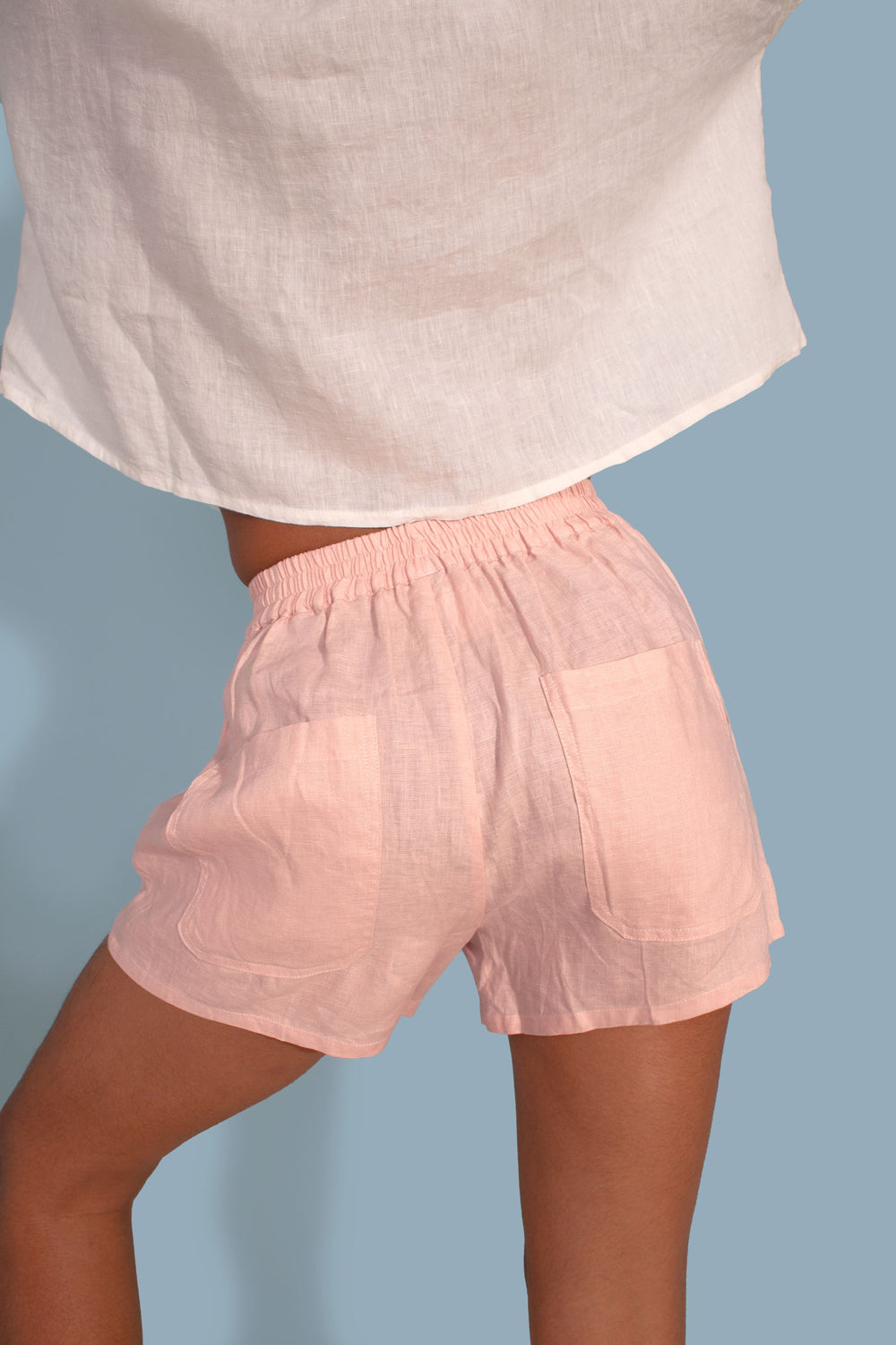 Basic Linen Shorts Petal