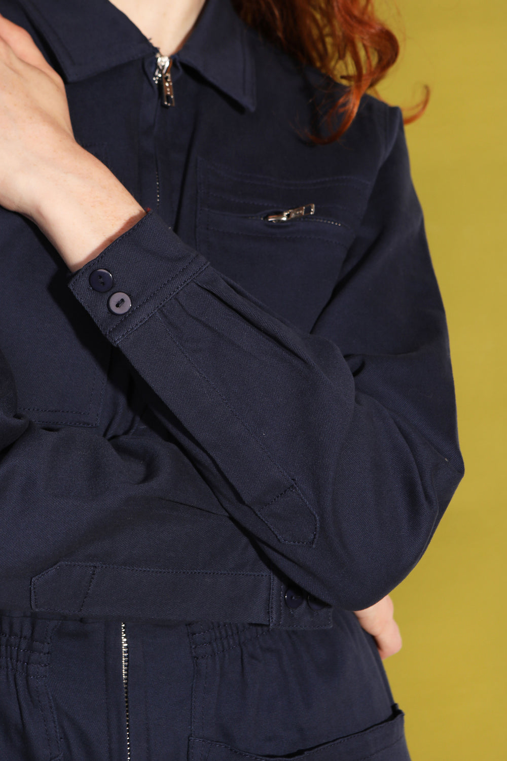 Danny Stretch Drill Boilersuit Navy